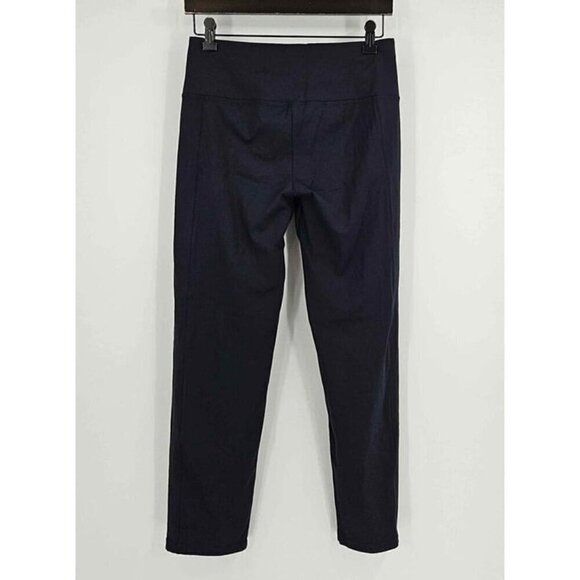 G4 Free Womens Blue Wide Waistband Athletic Straight Leg Front Zip Pocket Pant L - Picture 2 of 4